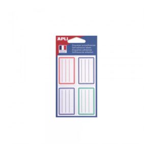 24 Etiquettes Scolaires Bleu - Rouge - Vert - Apli - Agipa