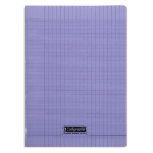Cahier 24x32 (Grand Format) Polypro Grands Carreaux 96 pages Violet - Calligraphe