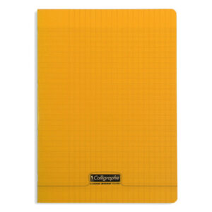 Cahier 24x32 (Grand Format) Polypro Grands Carreaux 96 pages Orange - Calligraphe