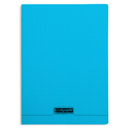 Cahier A4/21x29.7 (Grand Format) Polypro Petits Carreaux 96 pages Bleu - Calligraphe