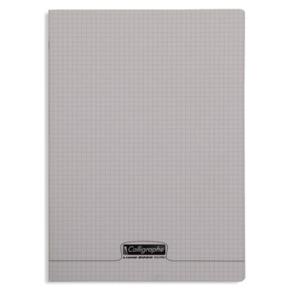 Cahier A4/21x29.7 (Grand Format) Polypro Petits Carreaux 96 pages Gris - Calligraphe