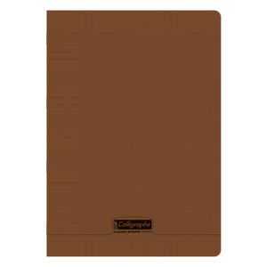 Cahier 24x32 (Grand Format) Polypro Grands Carreaux 96 pages Marron - Calligraphe
