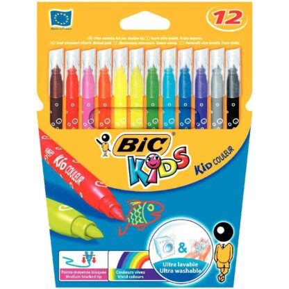 12 feutres de couleur Pointe Moyenne - BIC