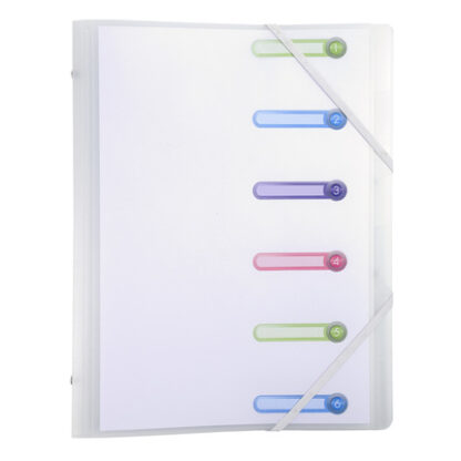 Trieurs Polypro 6 compartiments A4/21x29.7 (Grand Format) - Exacompta